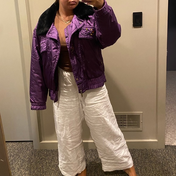 Oversized Vintage Purple Snuggler Ski Jacket - Picture 3 of 4